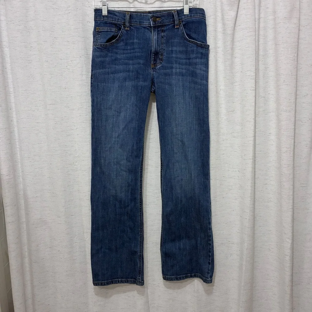 Wrangler Girls Size 16 Regular Straight Leg Jeans Medium Wash Denim